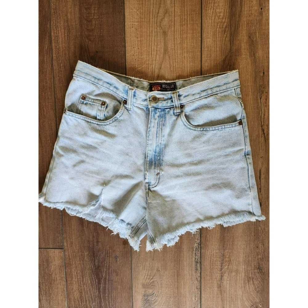 Vintage Distressed High Rise Cut Off Denim Jean‎ Shorts